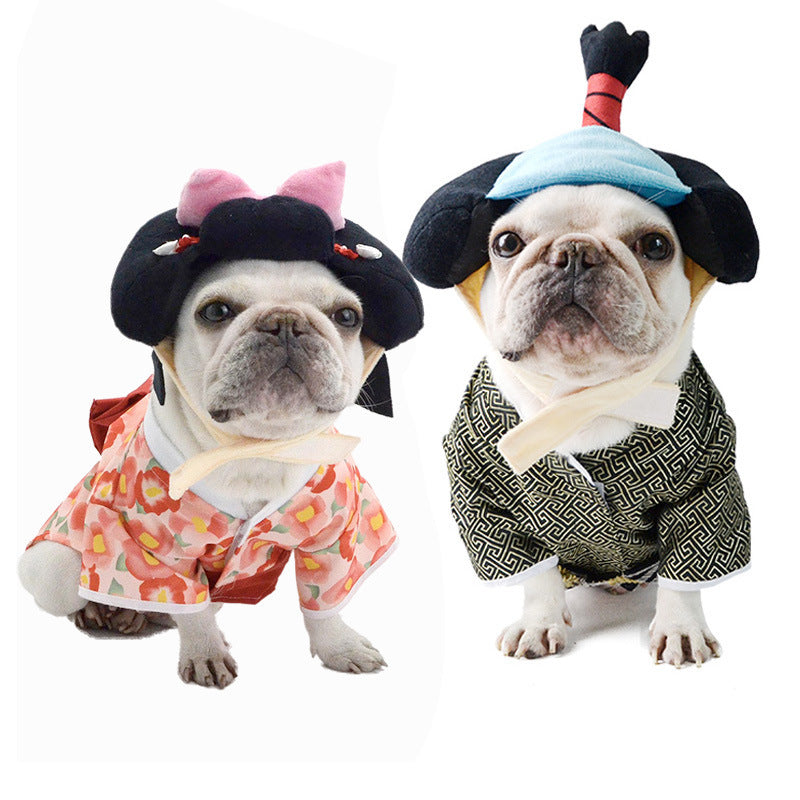 Unleash Your Pup's Inner Warrior with the Japanese Kimono Dog Costume!
